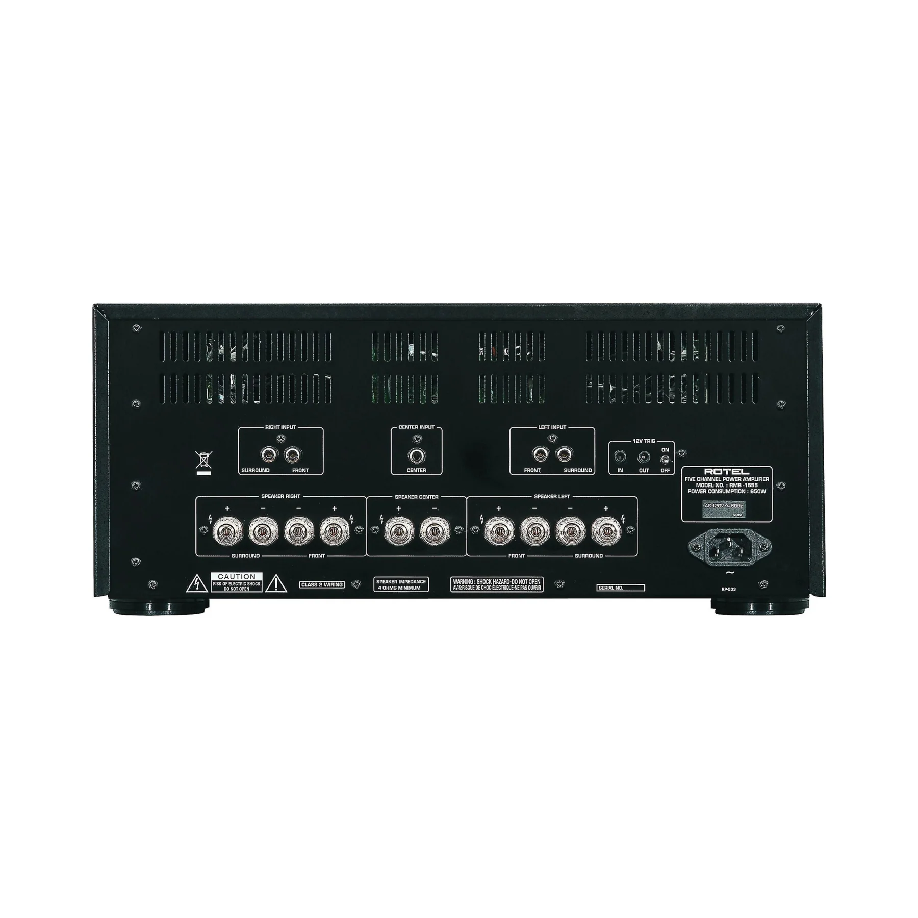 Rotel RMB1555 5-Channel Amplifier - Clearance / Open Box - Image 3