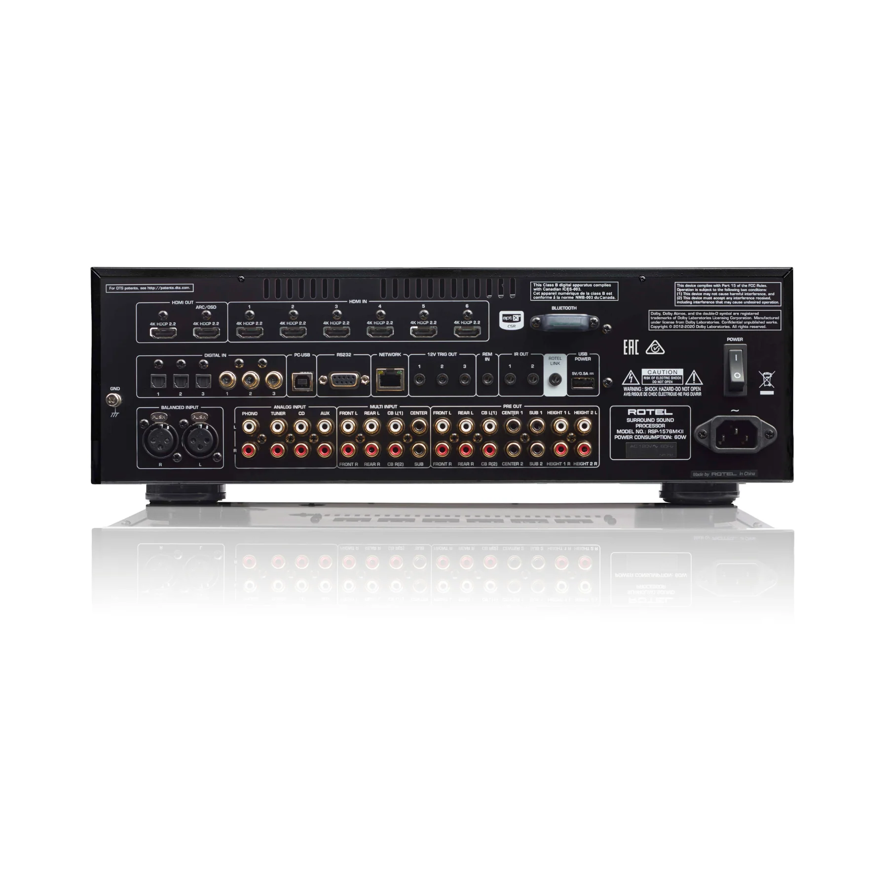 Rotel RSP1576MK2 Home Theater Preamp/Processor - Clearance / Open Box - Image 2