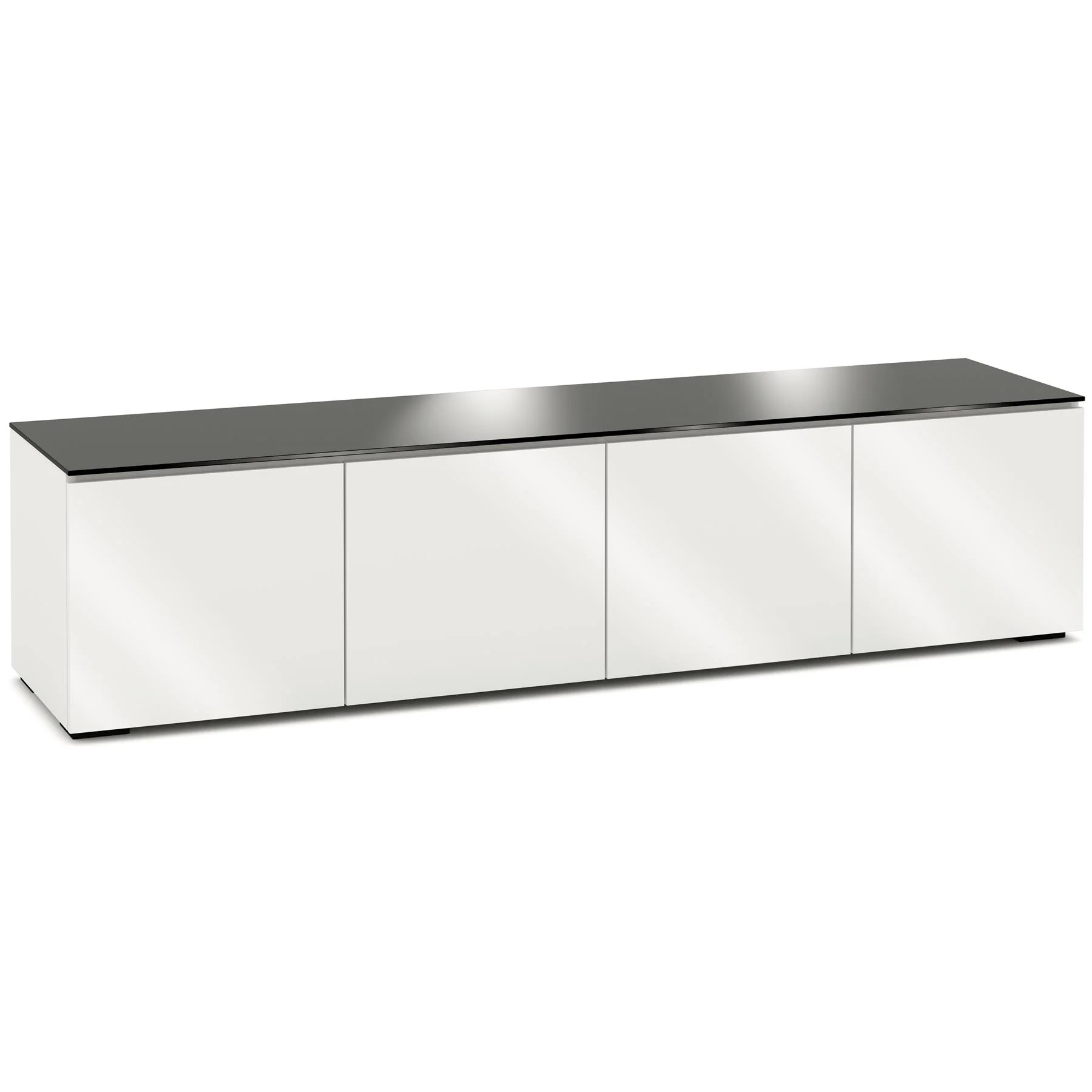 Salamander Miami 247 - Quad AV Cabinet (Gloss White / Black Glass)