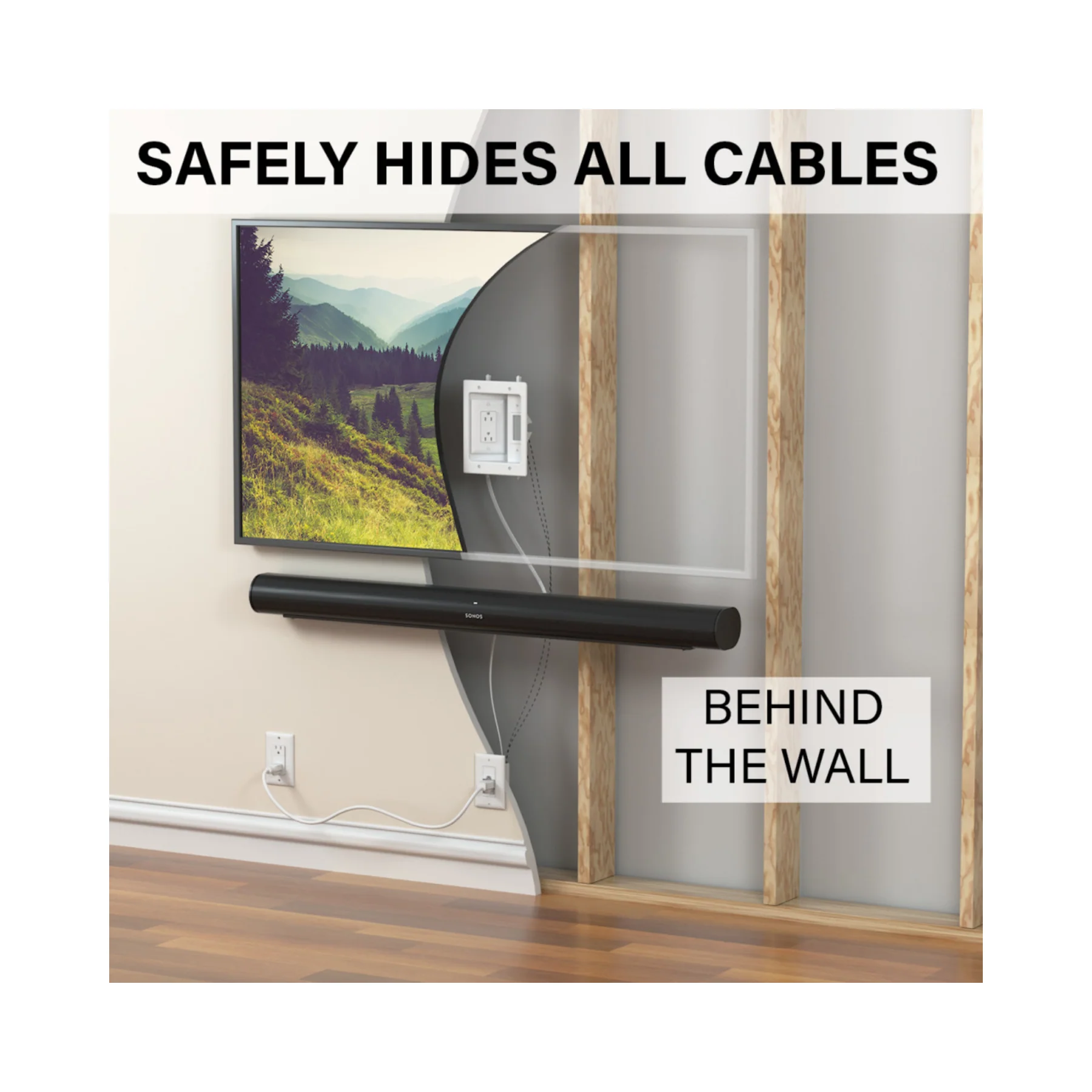 Sanus WSIWPSB1 In-Wall Cable Management Kit - Image 4