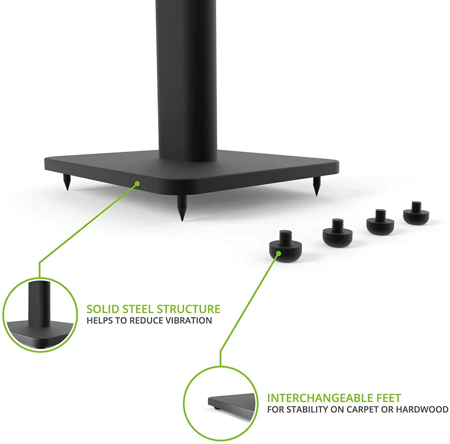 Kanto SP26PL - 26" Bookshelf Speaker Floor Stands - Image 15