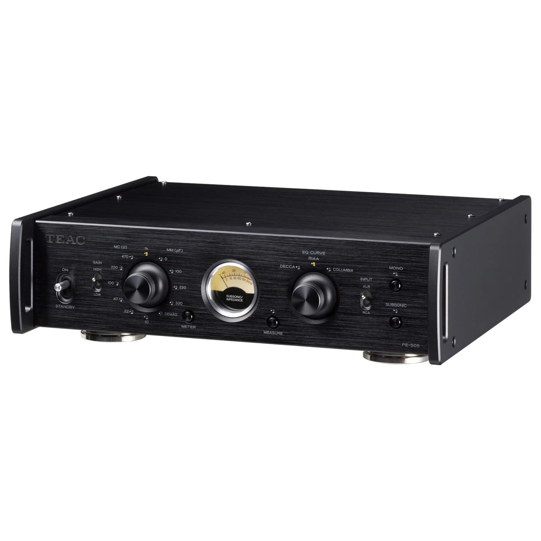 TEAC PE-505 - Fully-balanced Phono Amplifier (Black) - Image 2