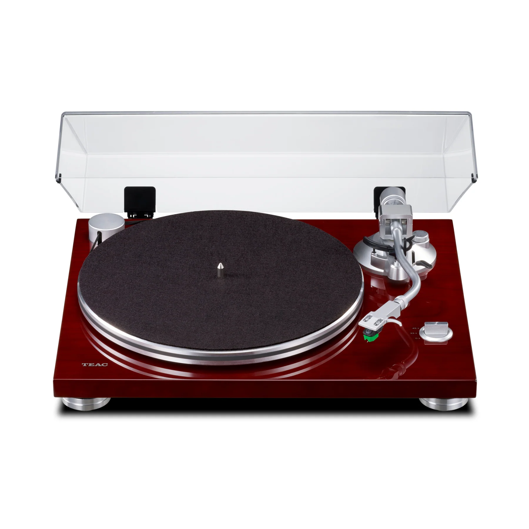 Teac TN-3B-SE Manual Belt-drive Turntable with built-in Phono Preamp (Cherry) - Clearance/ Open Box - Image 2