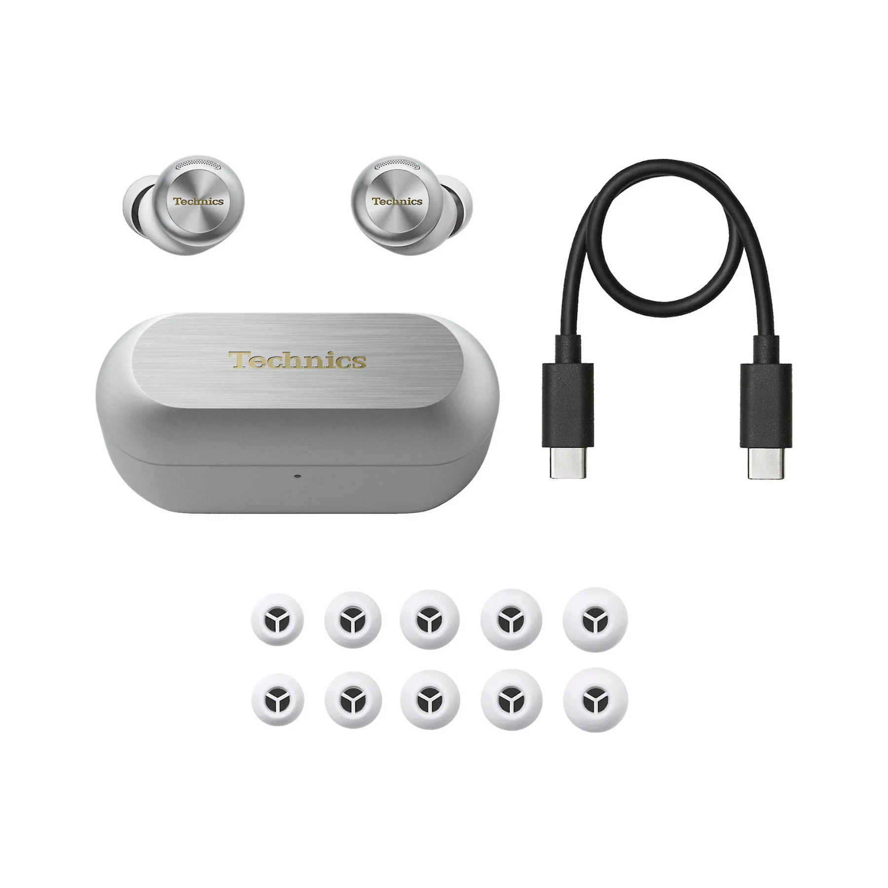 Technics EAH-AZ100 True Wireless Earbuds With Dolby Atmos (Silver) - Clearance / Open Box - Image 4