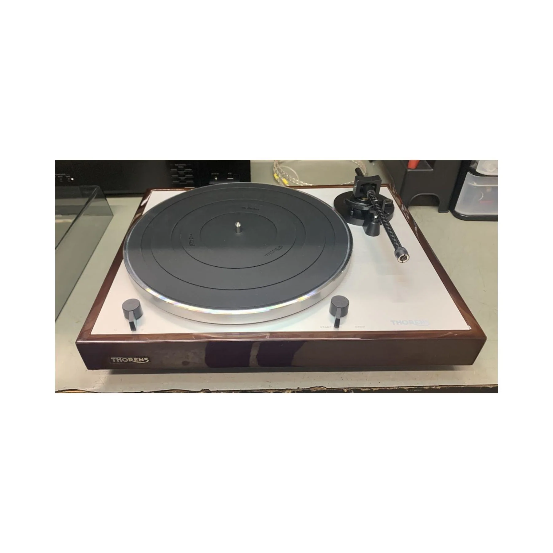 Thorens TD 402 DD Automatic Turntable with Built-In MM Phono Stage - Walnut - Clearance / Open Box