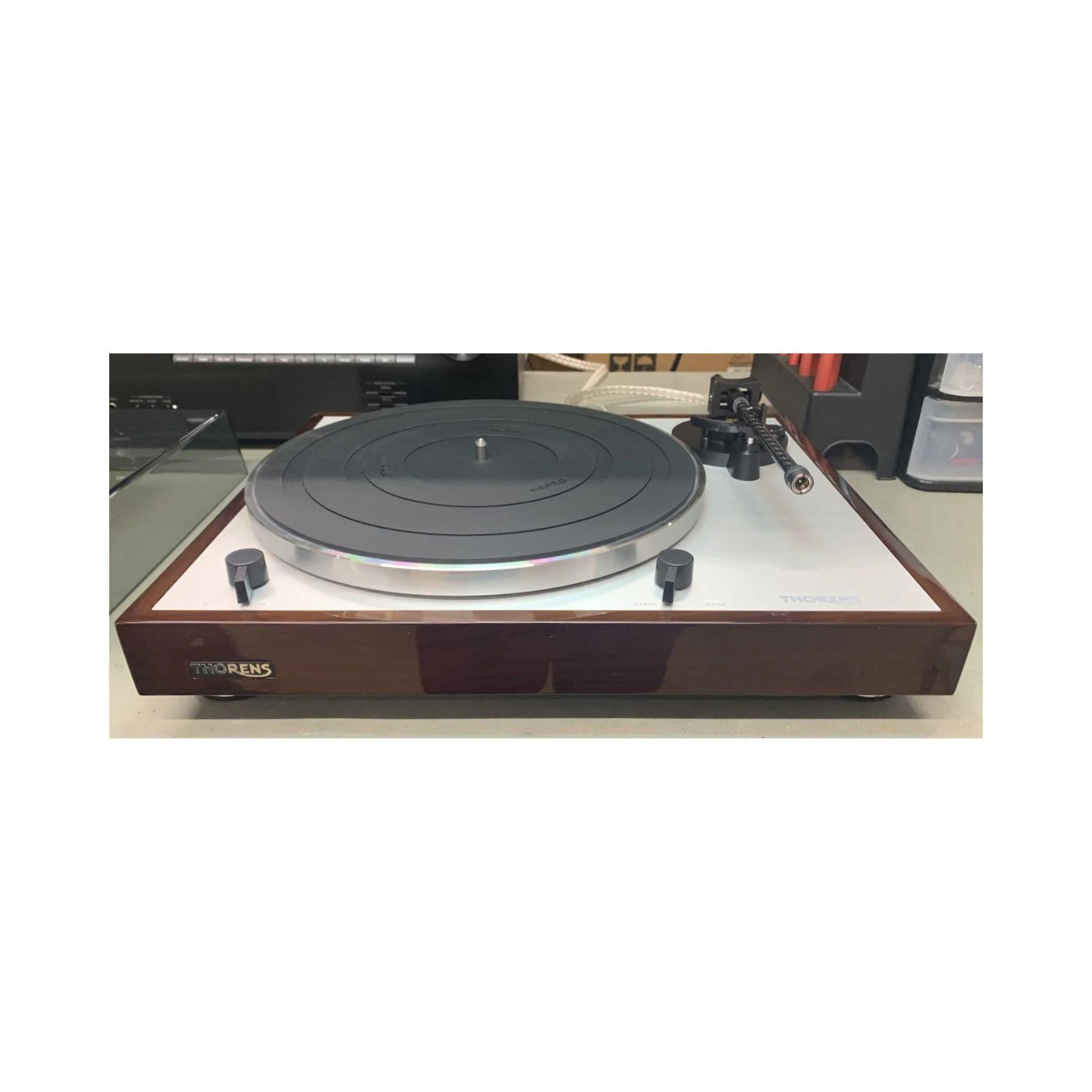 Thorens TD 402 DD Automatic Turntable with Built-In MM Phono Stage - Walnut - Clearance / Open Box - Image 6