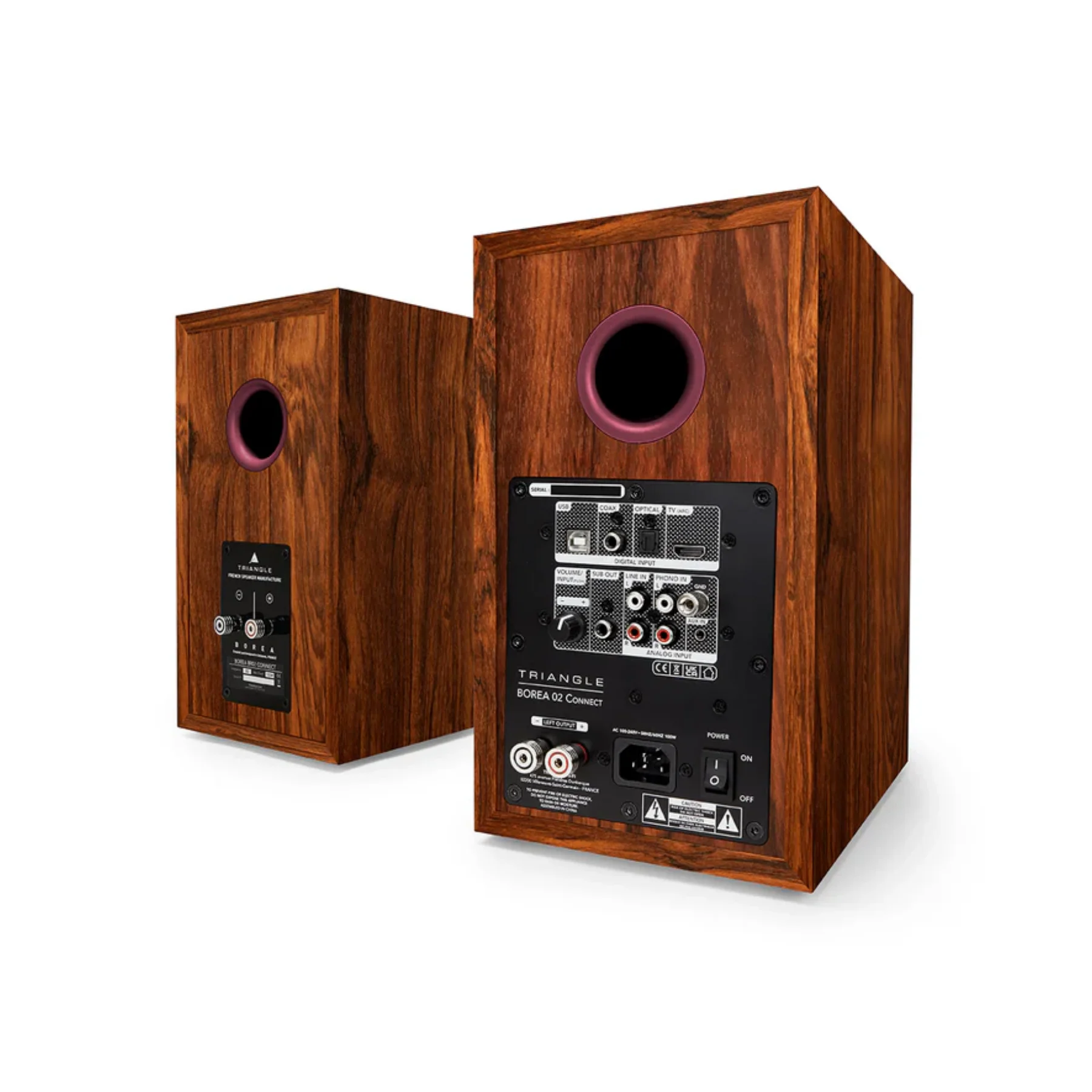 Triangle Borea BR02 Connect Wireless Powered Bookshelf Speaker With Arc - Burgundy Edition - Image 2
