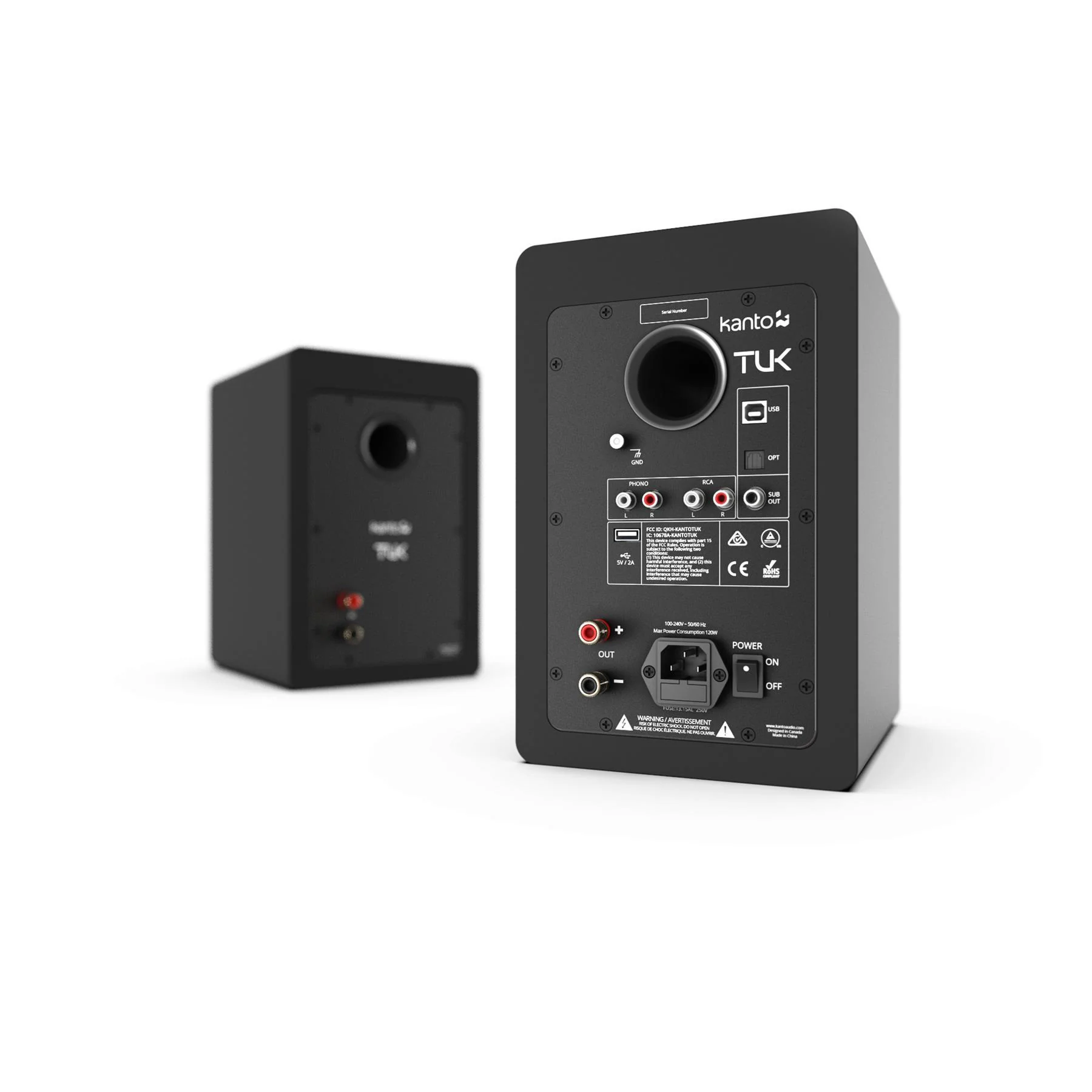 Kanto TUK Powered Speakers with USB DAC, Phono Preamp, Bluetooth 4.2, and Headphone Out - Image 14