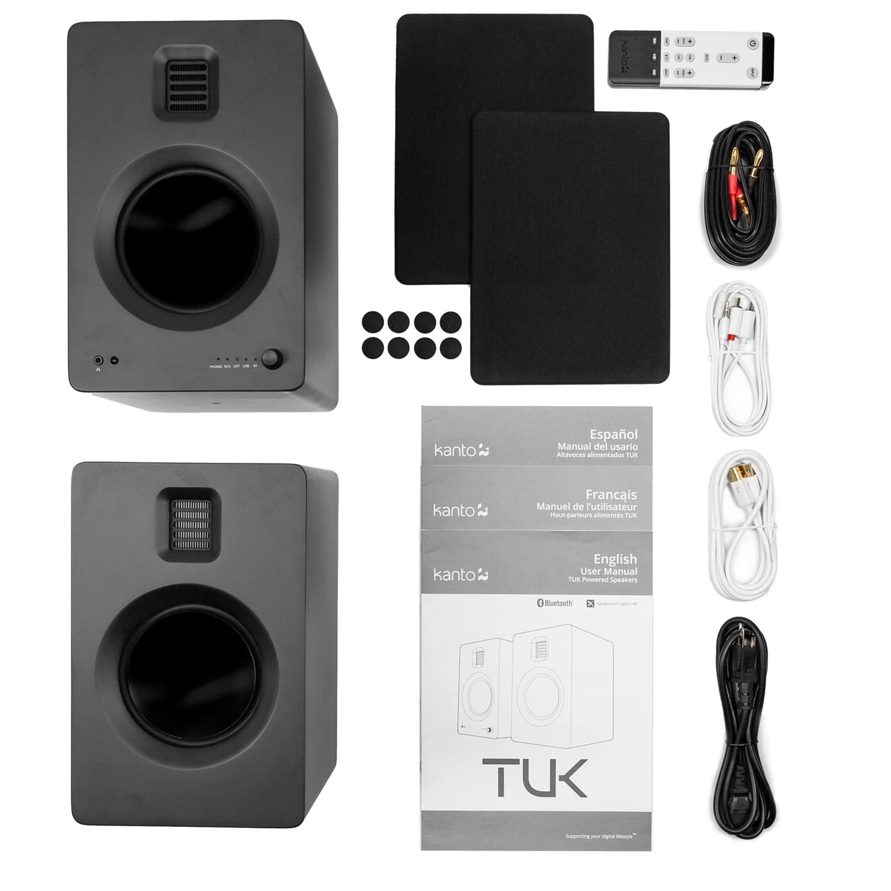 Kanto TUK Powered Speakers with USB DAC, Phono Preamp, Bluetooth 4.2, and Headphone Out - Image 3