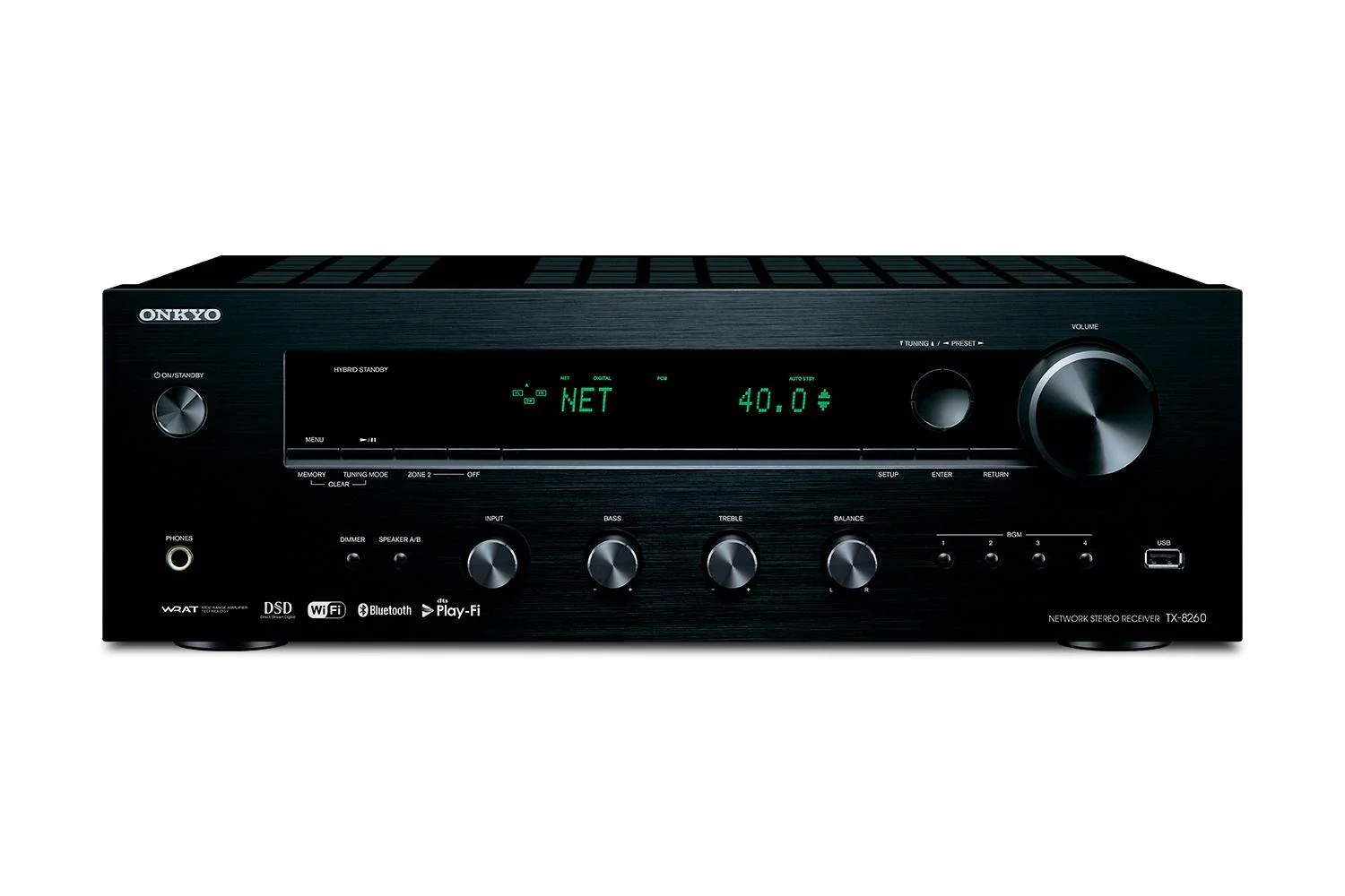 Onkyo TX-8260 - Network Stereo Receiver with Built-In Wi-Fi & Bluetooth