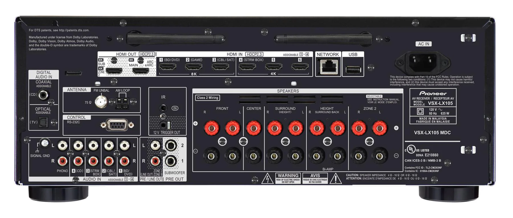 Pioneer Elite VSX-LX105 - 7.2-Channel Network AV Receiver - Image 4