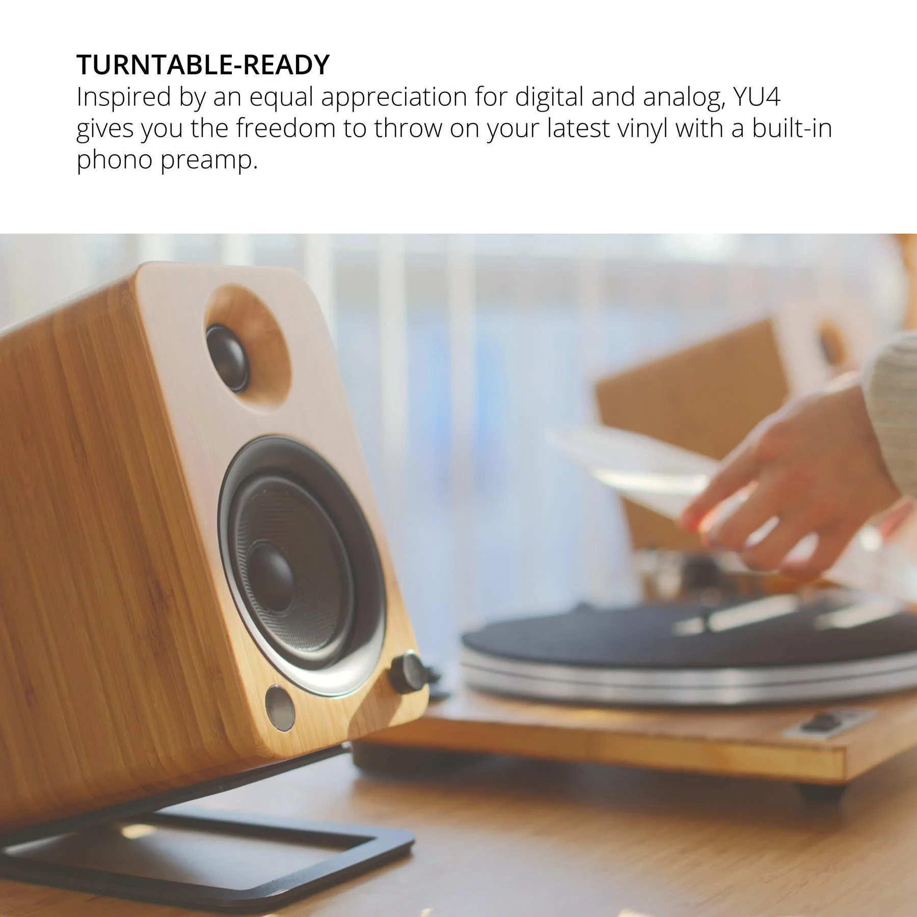 Kanto YU4 Powered Desktop speakers with Bluetooth and Phono Preamp - Image 10