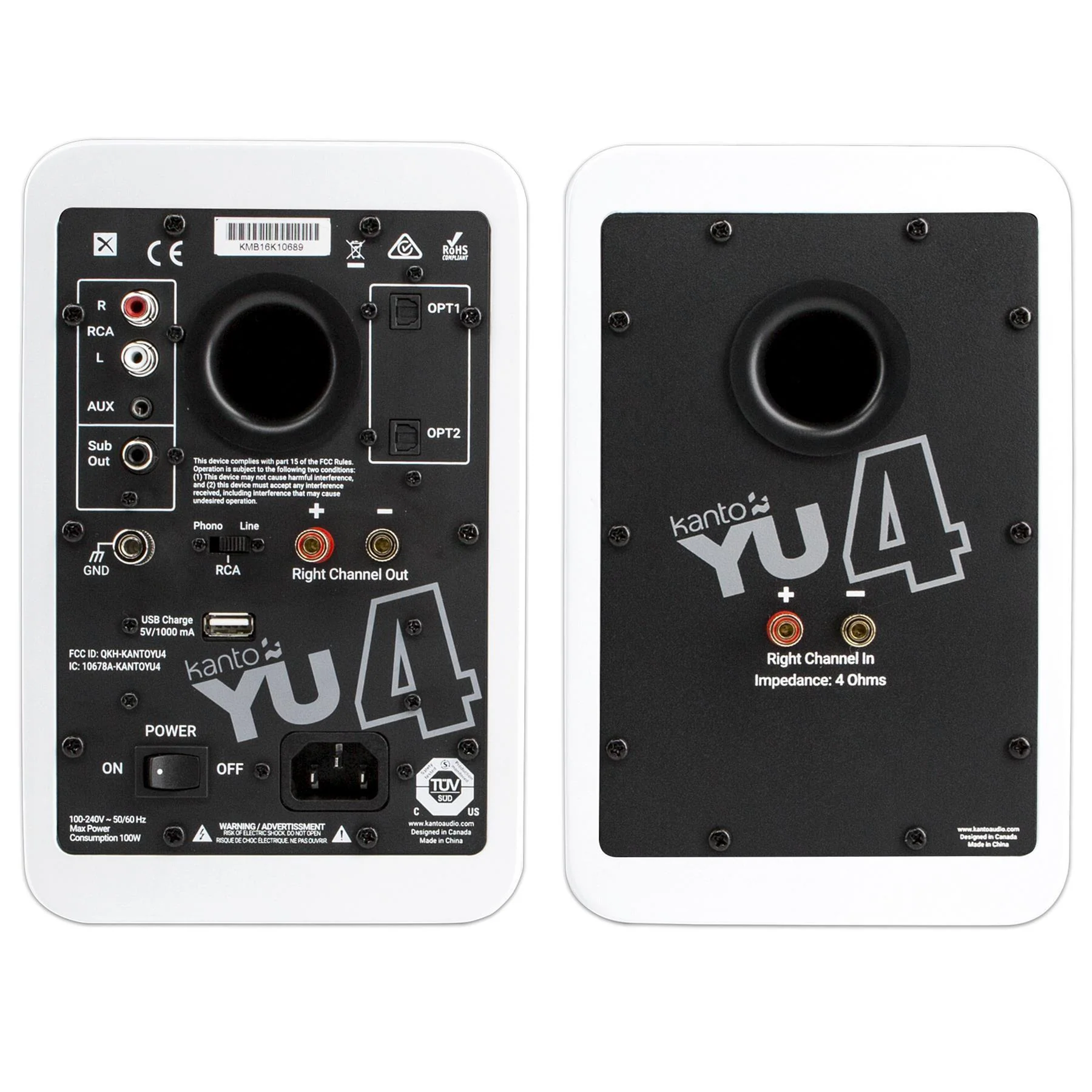 Kanto YU4 Powered Desktop speakers with Bluetooth and Phono Preamp - Image 12