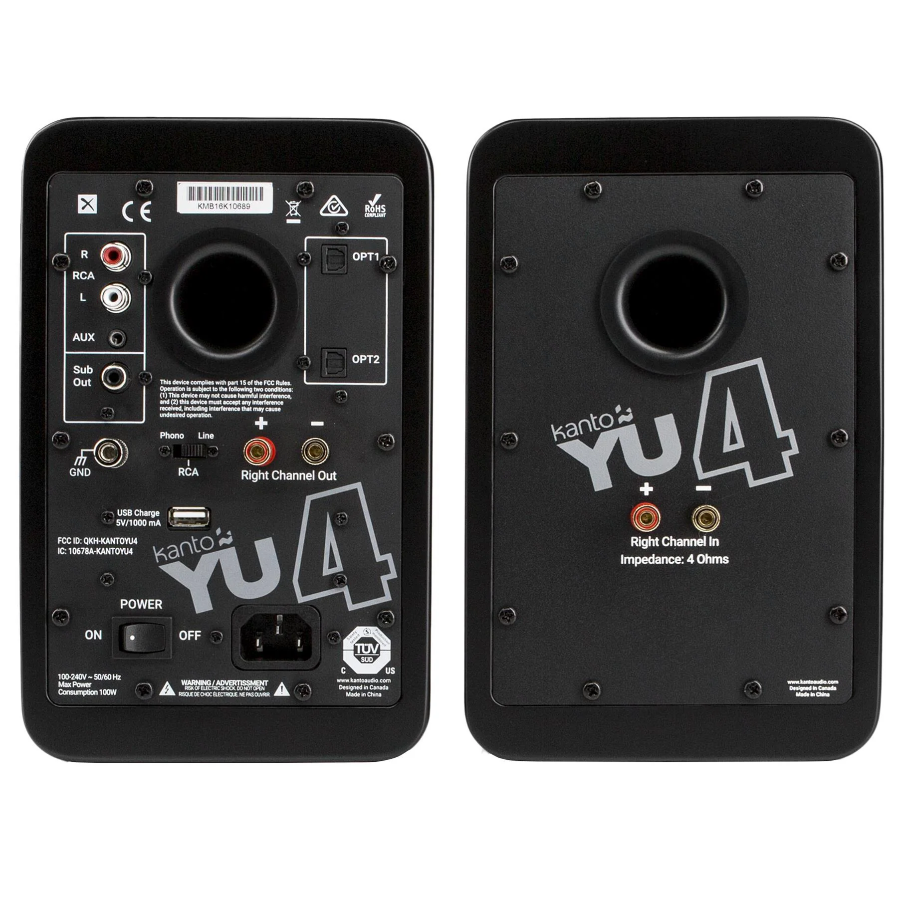 Kanto YU4 Powered Desktop speakers with Bluetooth and Phono Preamp - Image 17