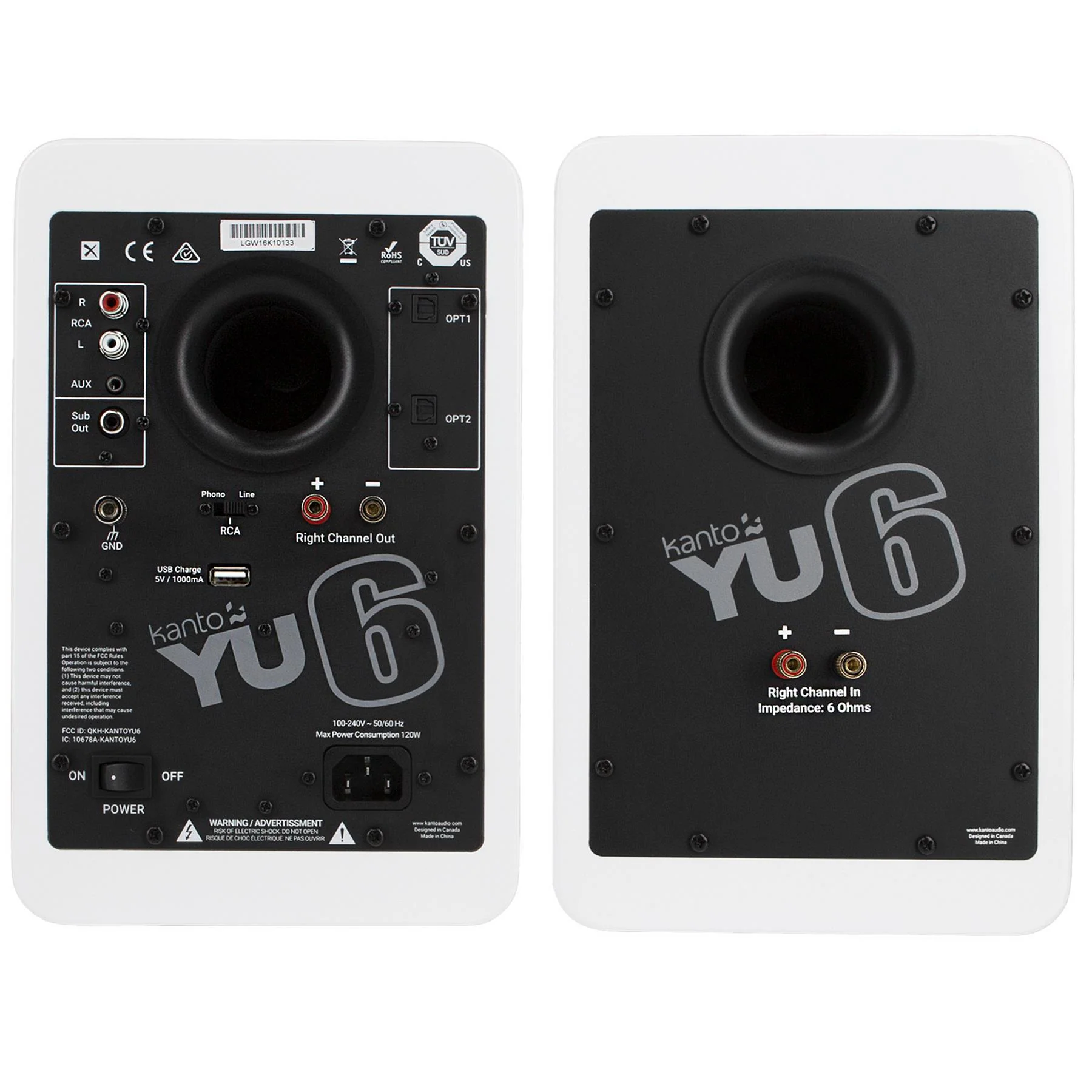 Kanto YU6 Powered Desktop Speakers with Bluetooth and Phono Preamp for Vinyl - Image 10