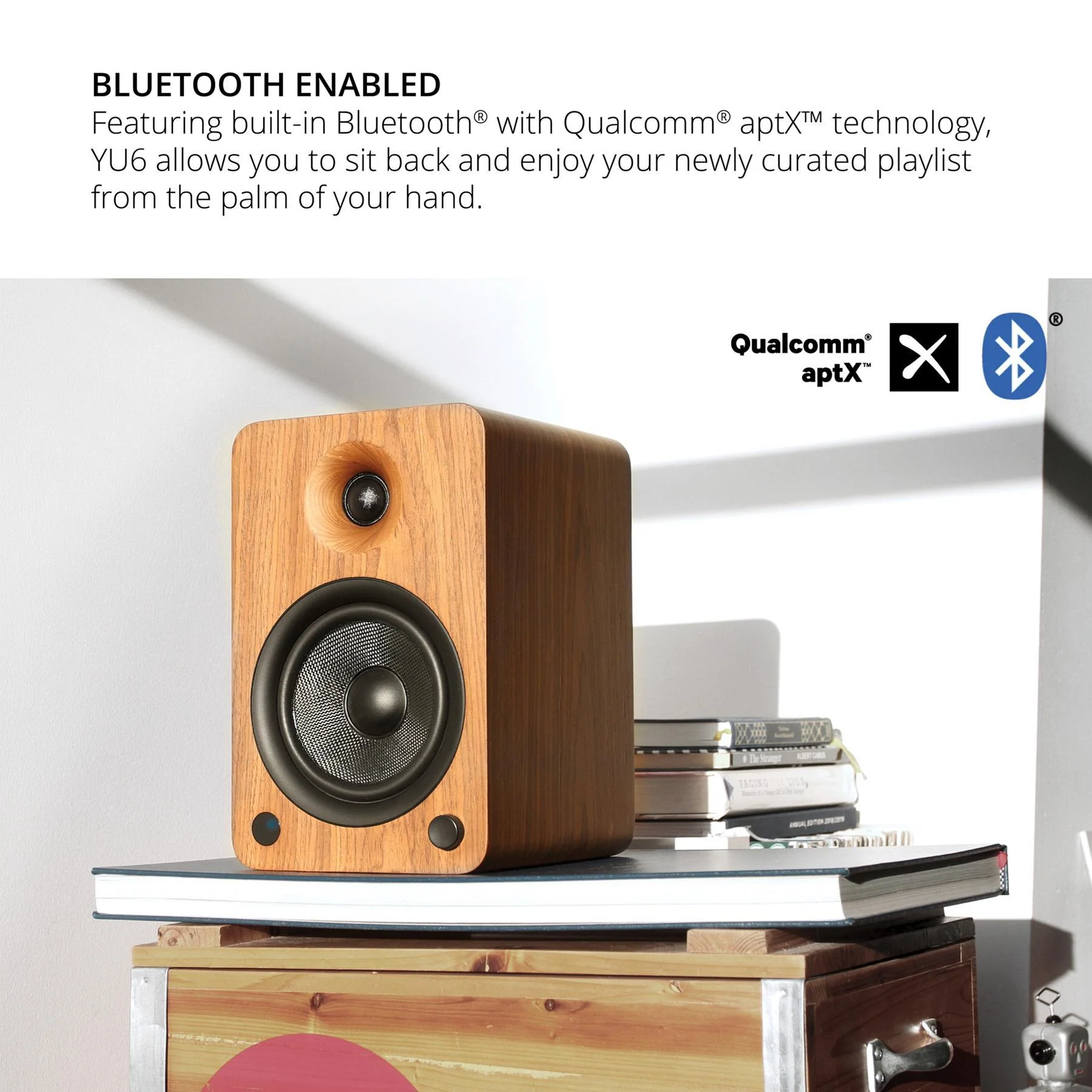Kanto YU6 Powered Desktop Speakers with Bluetooth and Phono Preamp for Vinyl - Image 8