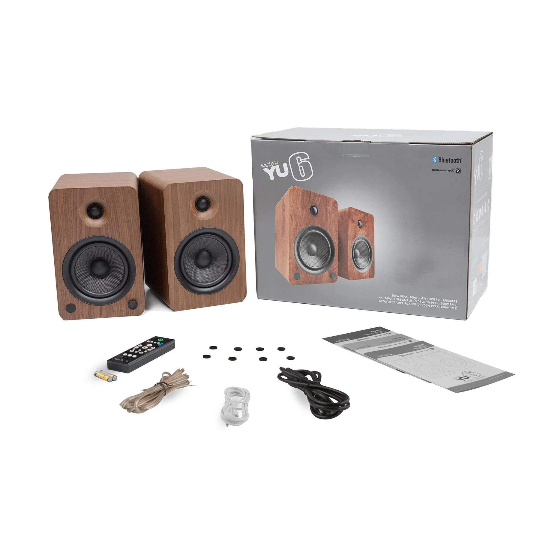 Kanto YU6 Powered Desktop Speakers with Bluetooth and Phono Preamp for Vinyl - Image 9
